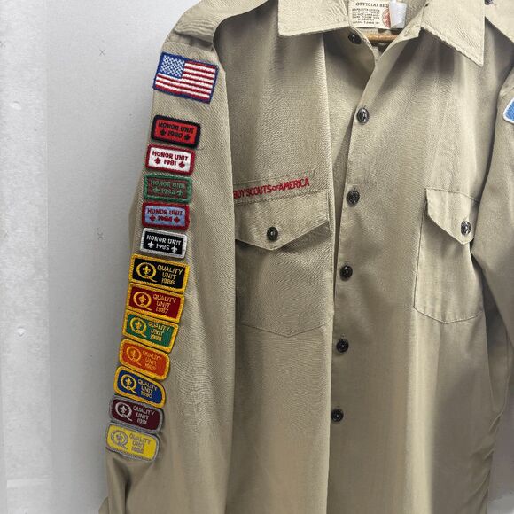 VTG 70x/80s Boy Scouts of America Mens Large Button Patches Pikes Peak Master - Picture 6 of 8